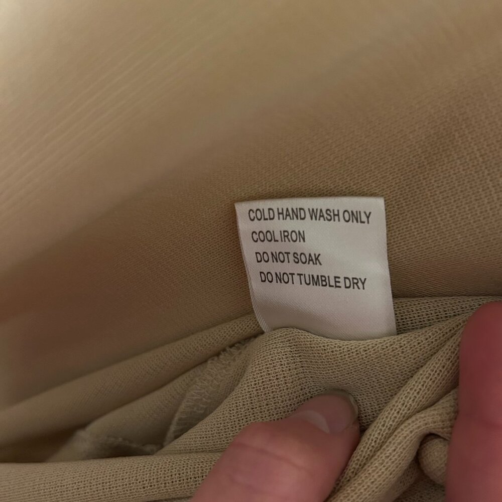 Tan button up - Picture 6 of 6